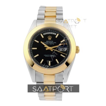 Rolex Day Date Two Tone Black Dial