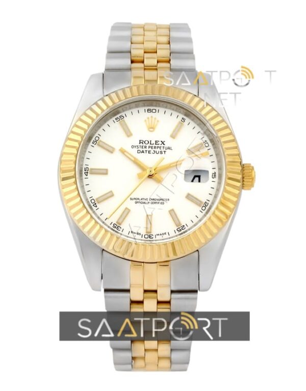 Rolex Date Just Beyaz Kadran Replika Saat