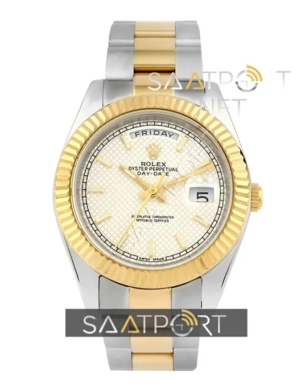Replika saat rolex day date beyaz kadran
