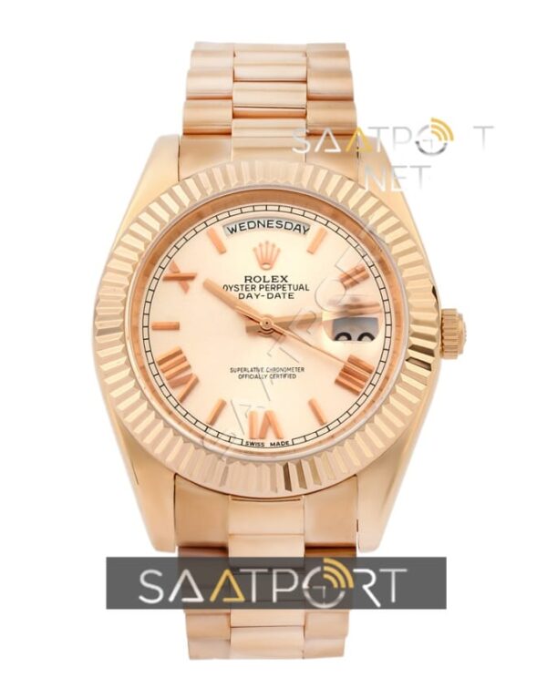 PRE-OWNED MENS ROLEX PRESIDENT 18K ROSE GOLD 118235