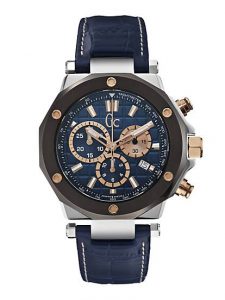 Guess Collection GC Men Navy Textured Dial Chronograph