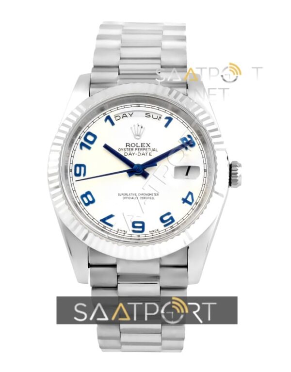Rolex Day Date Roma Rakamlı Beyaz Kadran