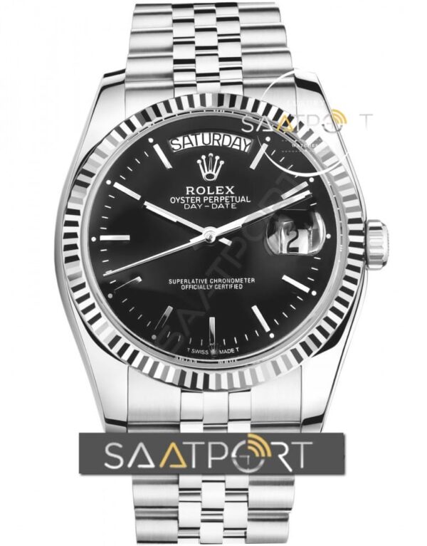 Rolex Day-Date Silver Mavi Kadran İndex 40 mm
