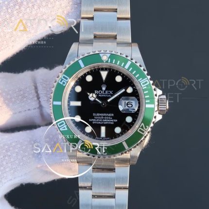 Replika Rolex Submariner Yeşil bezel Eta Saat 3135 eta mekanizma swiss (5)