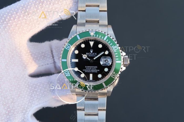 Replika Rolex Submariner Yeşil bezel Eta Saat 3135 eta mekanizma swiss (5)