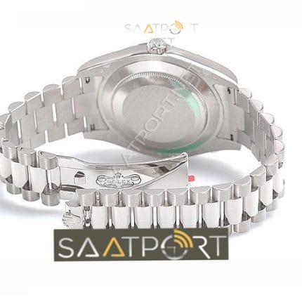 Rolex Day Date II Replika Eta 3255 Mekanizma beyaz kadran