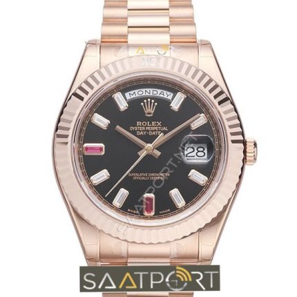 Rolex Day Date Replika Ruby Eta Saat 3255 Mekanizma