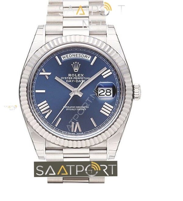 Rolex day-date 40 beyaz altın replika 3255 eta mekanizma