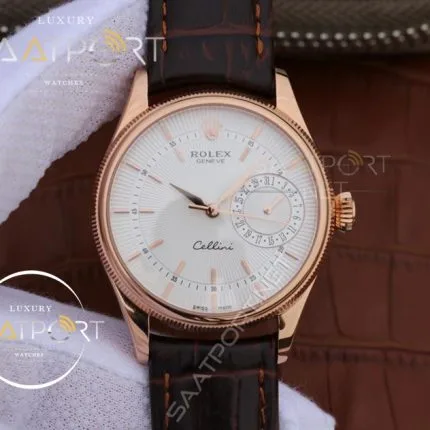 Rolex Cellini 50515 Date Gold Case White Dial 3165 ETA