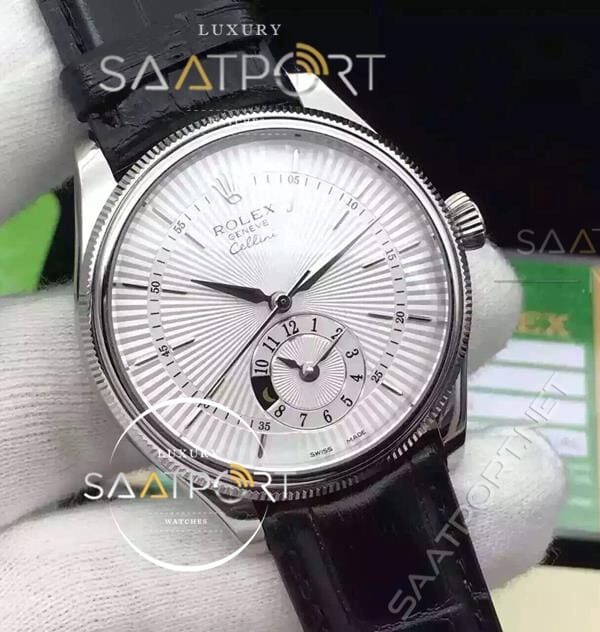 Replika Rolex Cellini Dual Time Silver Fiyat