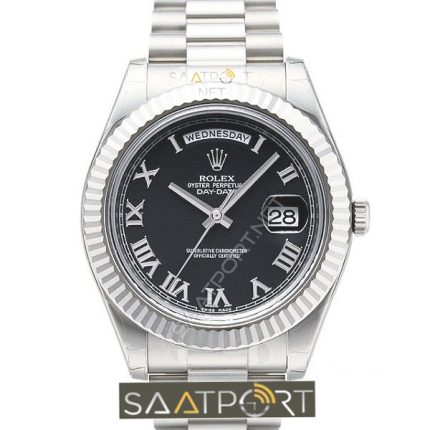 Replika Rolex Day Date Black Dial Eta Mekanizma 3255