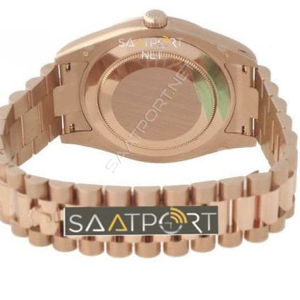 rolex-day-date-ii-rose-gold-wave-41mm-218235 ETA REPLİKA MEKANİZMA