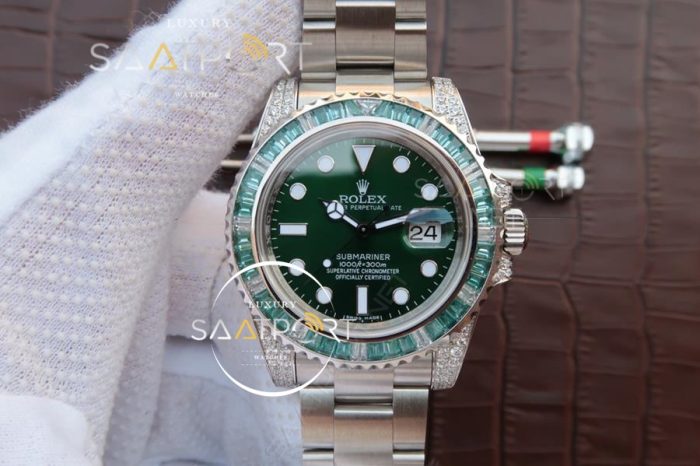 Rolex Submariner Hulk Baget Taşlı ETA