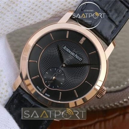 Audemars Piguet Jules Gold Black replika eta saat siyah kadran