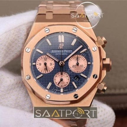 Audemars Piguet Replika Saat Rose Kronometreli eta saatler mavi