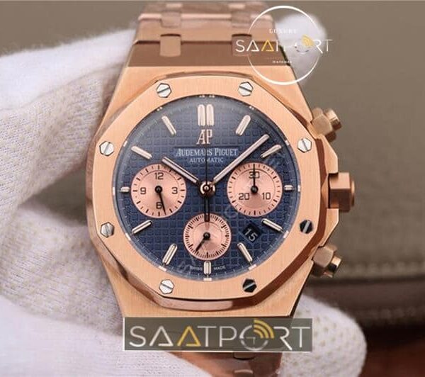 Audemars Piguet Replika Saat Rose Kronometreli eta saatler mavi