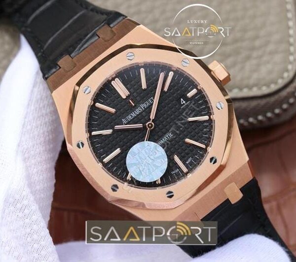 Audemars Piguet Royal Oak Rose Gold deri kordon