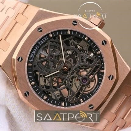 Audemars Piguet Royal Oak Rose Gold türbülonlu eta mekanizma