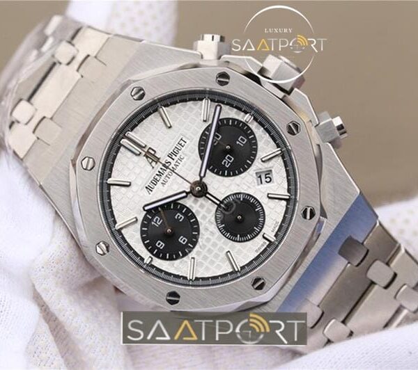 Audemars piguet replika saat beyaz kadran
