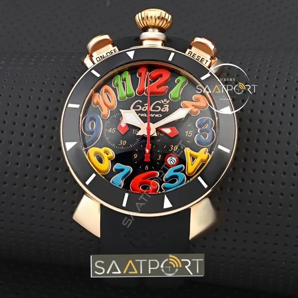 GaGa Milano Manuale Siyah Rose Gold - Saatport