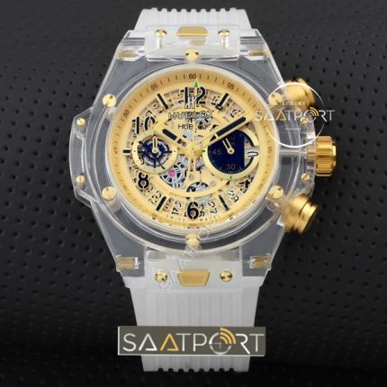 Hublot Big Bang Şeffaf Saat Sarı Kadran