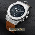 Hublot Gri Kasa Silikon Kordon replika saat