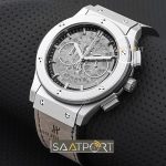 Hublot Saat fiyatlari gri pvd kaplama gri deri kordon replica modelleri (1)