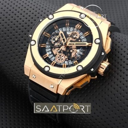 Hublot king power Silikon Kordon replika saat iskelet