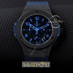 Hublot pvd kaplama Mavi silikon kordon