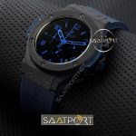 Hublot pvd kaplama Mavi silikon kordon