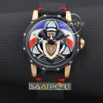 Maxlabwatches Space Black Case With Black Devi Fish Skin