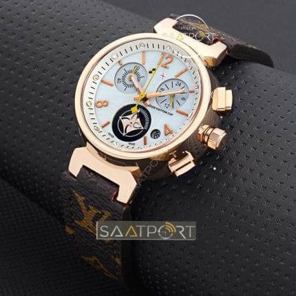 Louis Vuitton Bayan Saatler Gold Kasa beyaz kadran