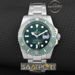 Rolex Submariner Green Super Clone saat yeşil hulk — Kadran ve Bezel Görünümü