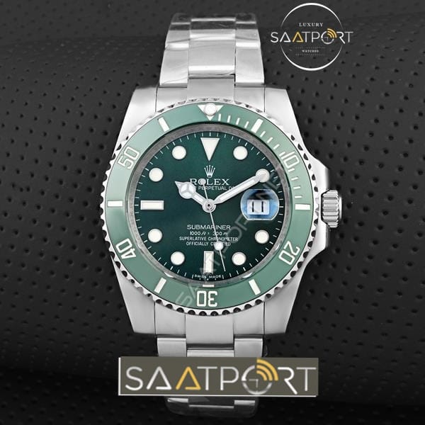 Rolex Submariner Green Replika saat yeşil hulk Rolex Submariner Green Super Clone saat yeşil hulk