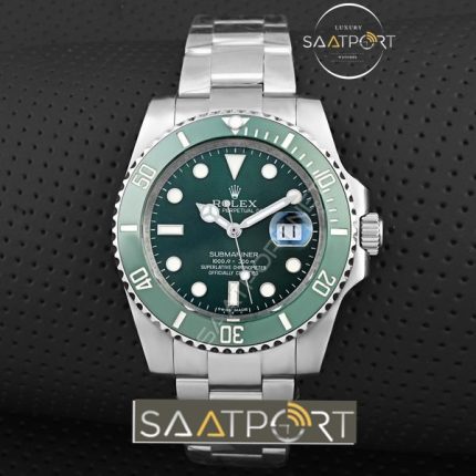 Rolex Submariner Green Replika saat yeşil hulk