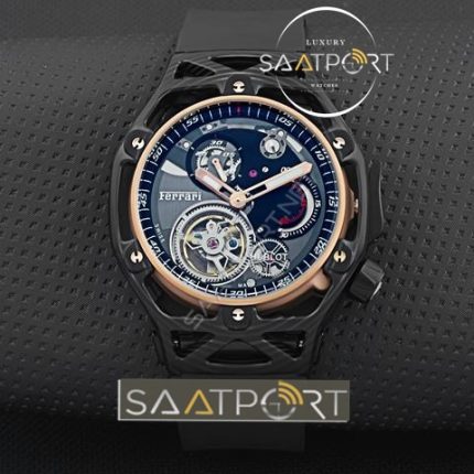 Hublot Ferrari Tourbillon Replika Saat kronograf Karbon