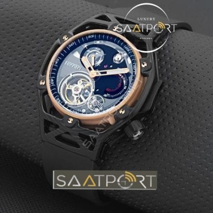 TECHFRAME FERRARI TOURBILLON KRONOGRAF KARBON replika saaat