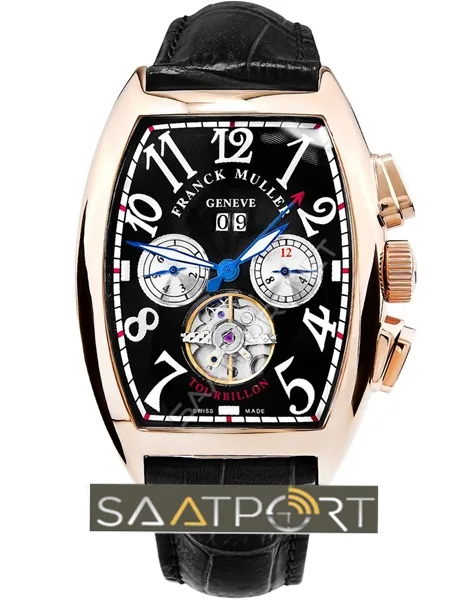 Franck Muller replika saatler pili cronometreli siyah kadran