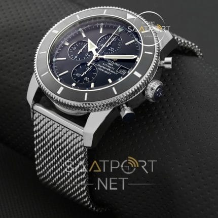 Breitling Hasır Kordonlu Siyah bezel replika