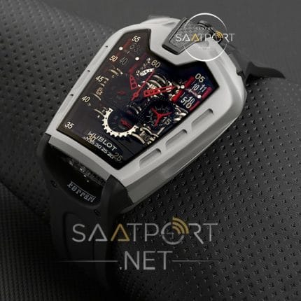 Hublot La Ferrari Cronometreli Gri kasa silikon kordon replikalar