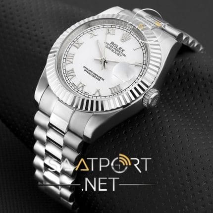 Rolex Bayan Saat Roma rakamlı gümüş kasa çelik kasa