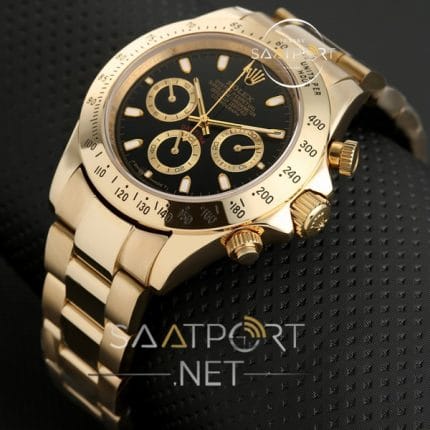 Rolex Daytona Blue Cosmograph Gold kasa siyah kadran otomatik