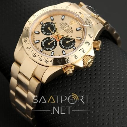 Rolex Daytona altın rengi altın kadran otomatik replika