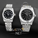 Rolex Date Just Siyah Kadran Bay Bayan Çift Saatleri