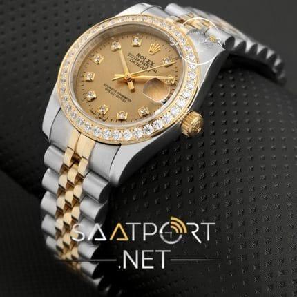 Rolex date just bayan saat taşlı replika saatler