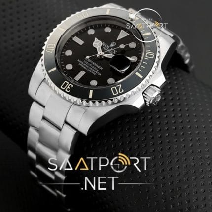 Rolex submariner otomatik siyah kadran sadir cam replikalar