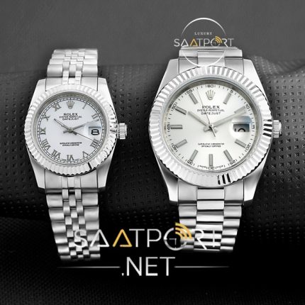 olex date just bayan saat white dial replica