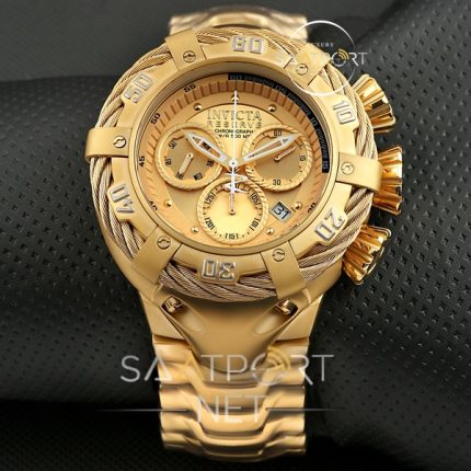 İnvicta Reserve Bolt Chronograph gold çelik kordon