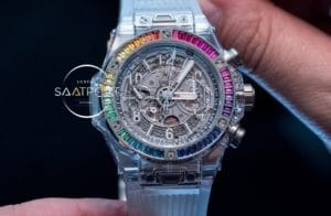şeffaf saat replika hublot 1