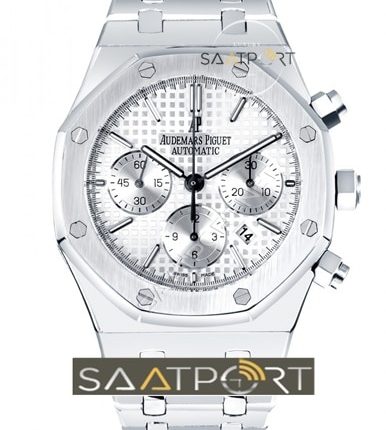 Audemars Piguet Pilli Cronometreli Beyaz Kadran imitasyon saat